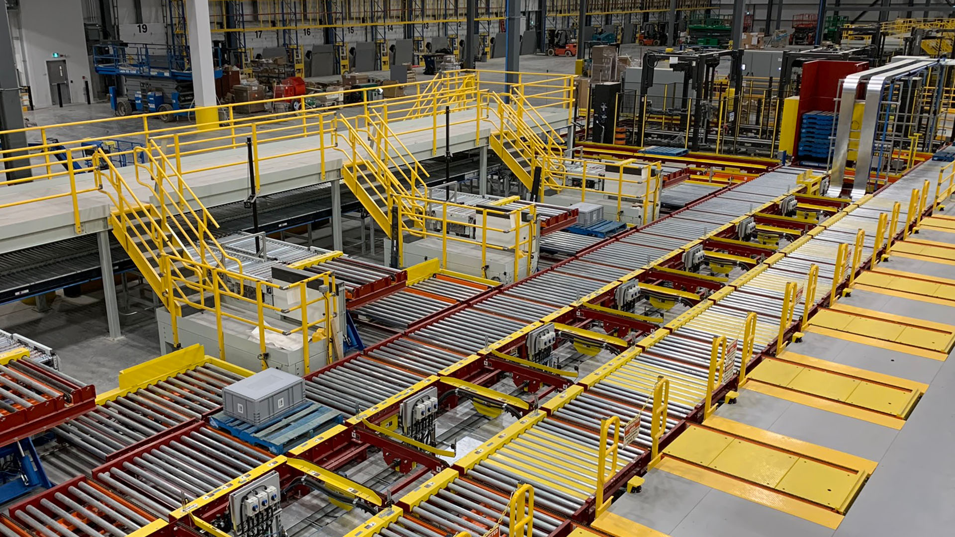 Warehouse Management System Automation Integration Overhead View